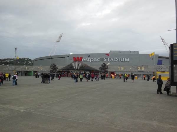 Ragby se nehrálo,tak se šlo na fotbal (Westpac stadium)