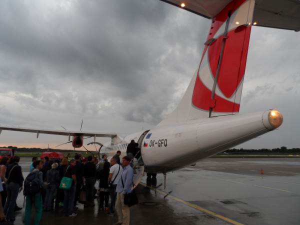 Nastup na let do Prahy - ATR72