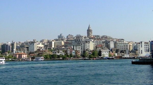 Pohled na Galata Tower