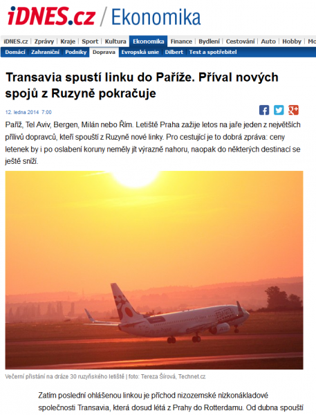 Transavia v Praze?