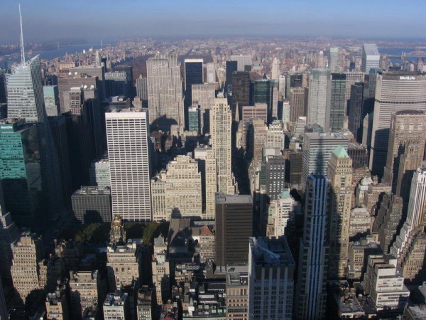Obligátní momentka z první vyhlídkové plošiny Empire State Building