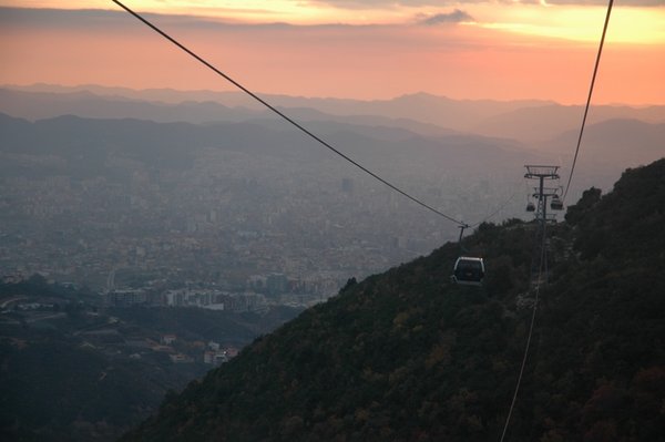 Tirana - lanovka na horu Dajti