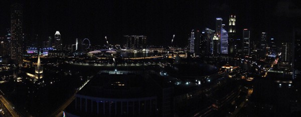 Marina Bay Sands v noci