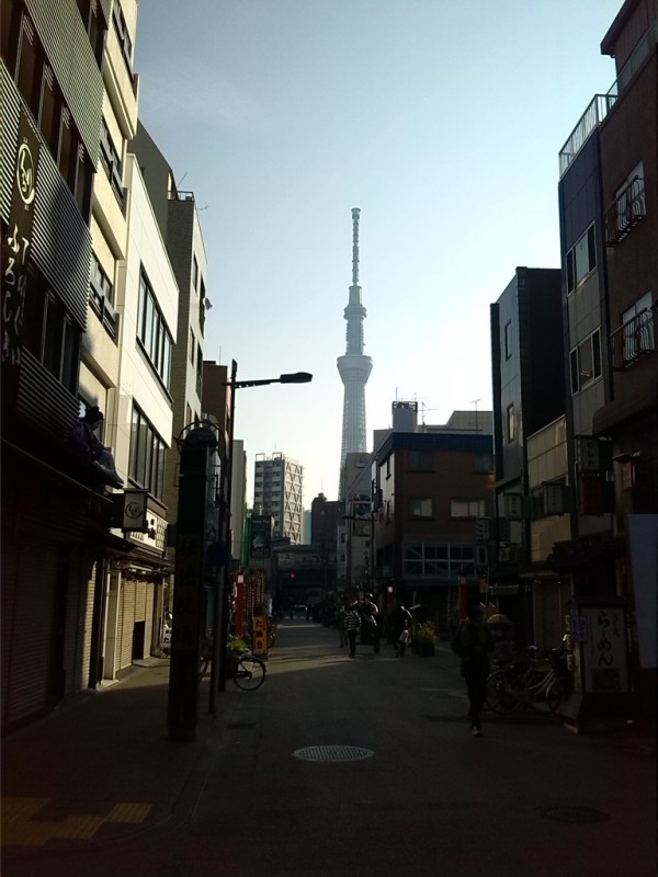 průhled na Tokyo Sky Tree