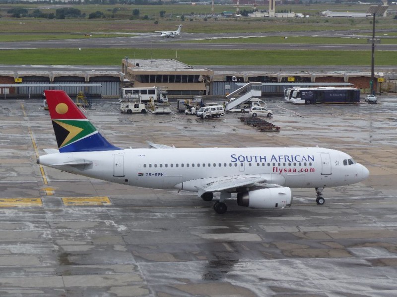 A319 South African na vnitrostátním letu