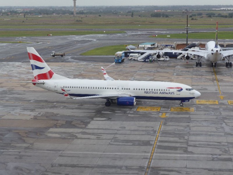 BA alias Comair po příletu z CPT