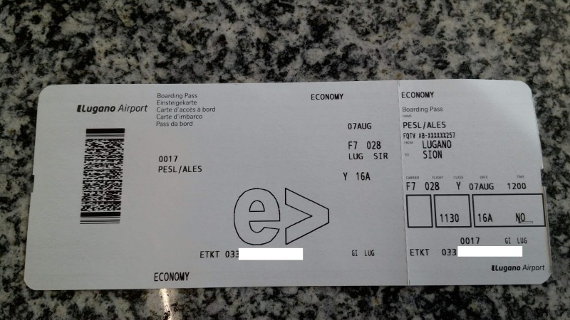 Boarding pass do SIR