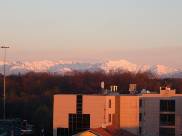 Pohled na Alpy rano