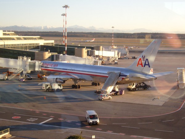 American Airlines pred odletem na JFK