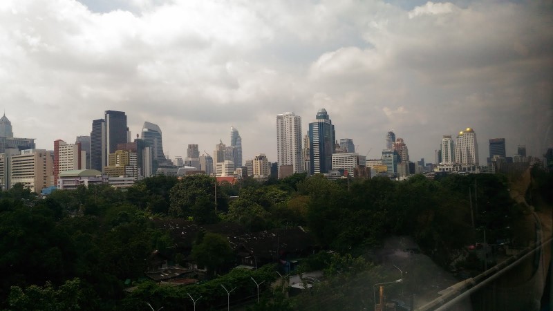 První pohled na Bangkok z nadzemky