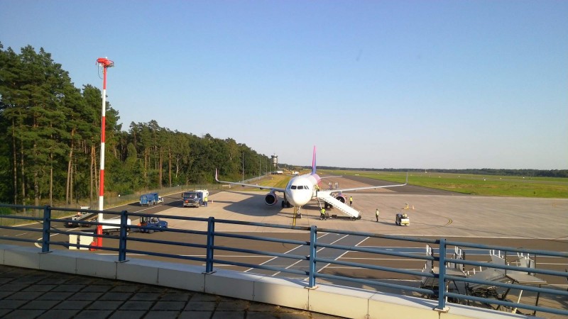 Wizz A321 po priletu z Bergenu
