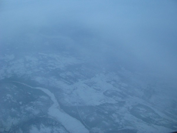 Nad Quebeckem, z toho mi byla zima i v 11 kilometrech