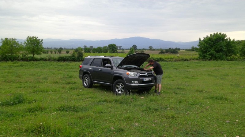 Porucha nebyla, to jen Carljan okoukaval motor teto kanadske Toyoty