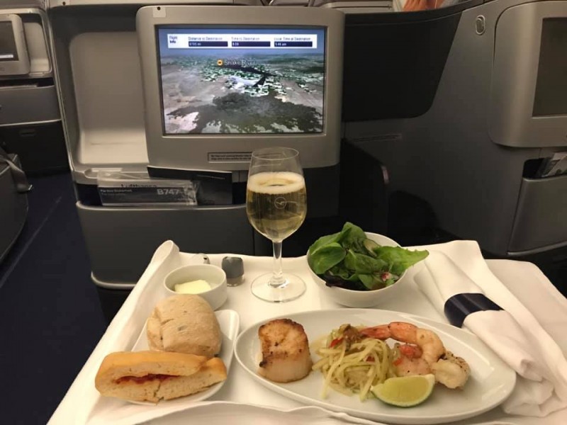Výborný appetizer na LAX-FRA