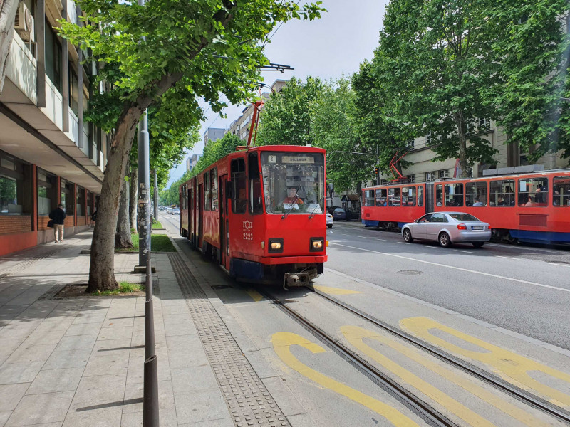 Tatra KT4YU v ulicích Bělehradu