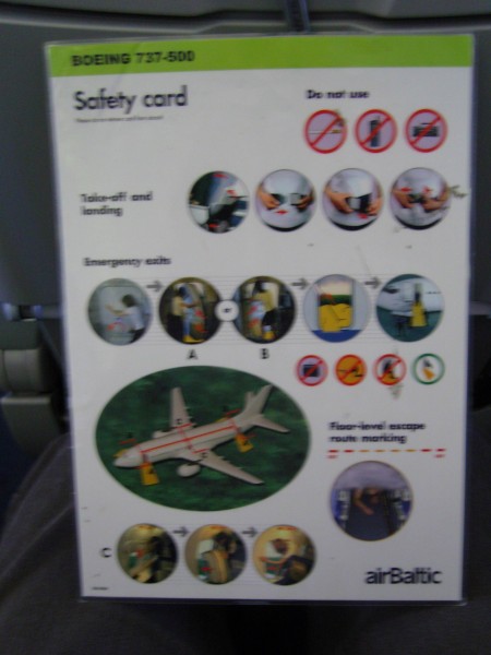 safety card