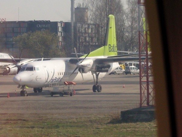 Fokker 50 po pristani v RIX
