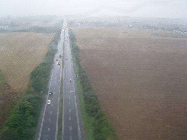 Prelet nad rychlostni komunikaci smer Kladno