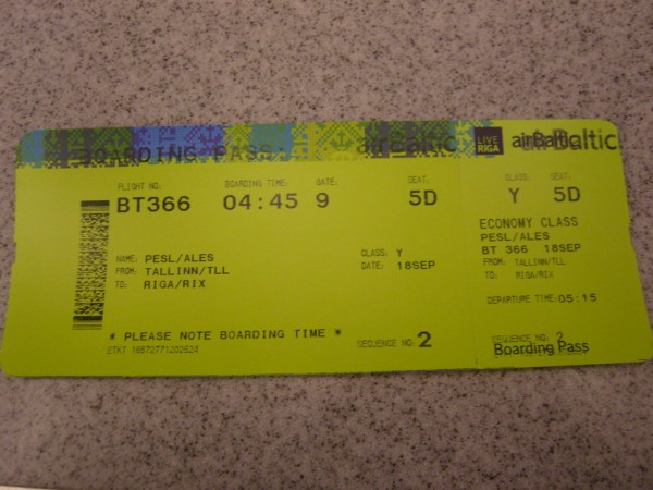 Boarding pass TLL-RIX
