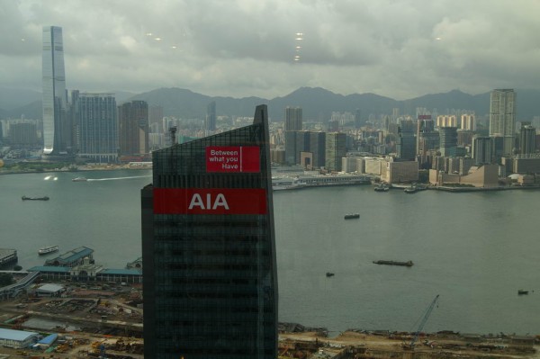 Na vyhlídce v Bank of China Tower 1