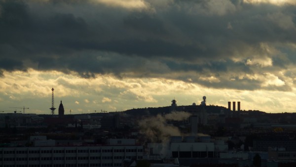 Výhled z Humboltheinu na Teufelsberg