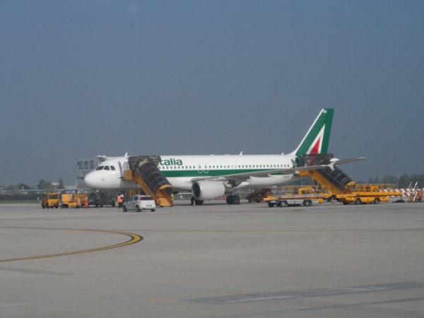 Alitalia pred odletem do Rima